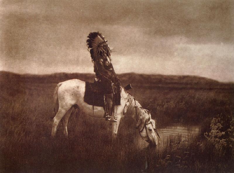 Edward Sherrif Curtis An Oasis in the Badlands oil painting image